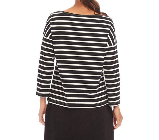 Karen Kane - Women's Three Quarter Sleeve Boatneck Top