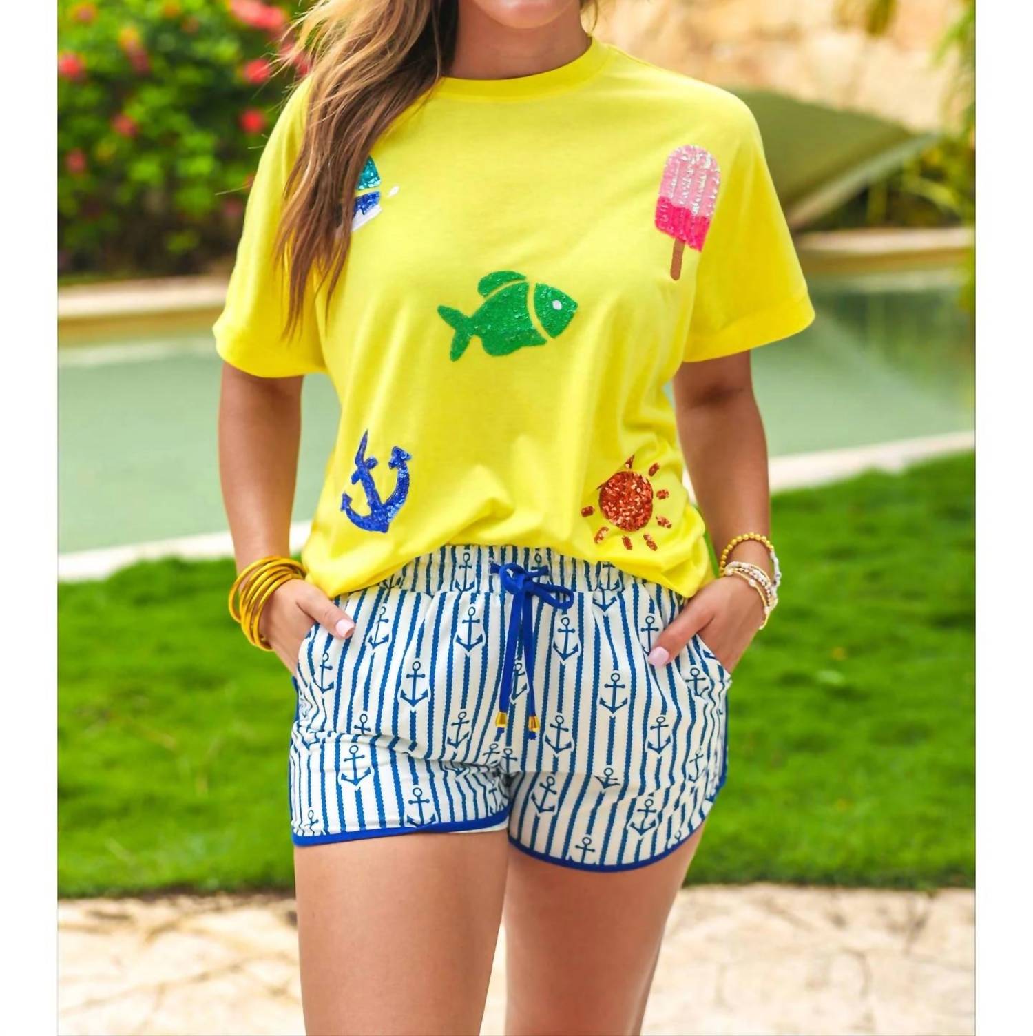 Jess Lea - Set Sail Sequin Patch Top