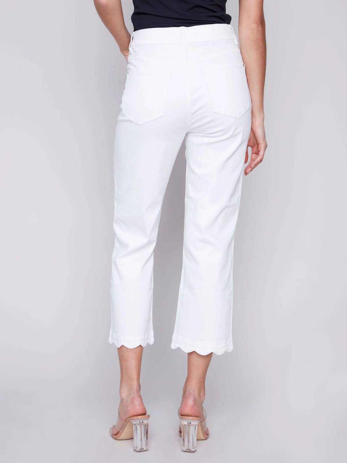 Charlie B - Regular Rise Straight Leg Scallop Hem Jean