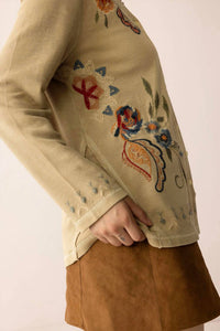 Myra - Birdsong Bloom Embroidered Top