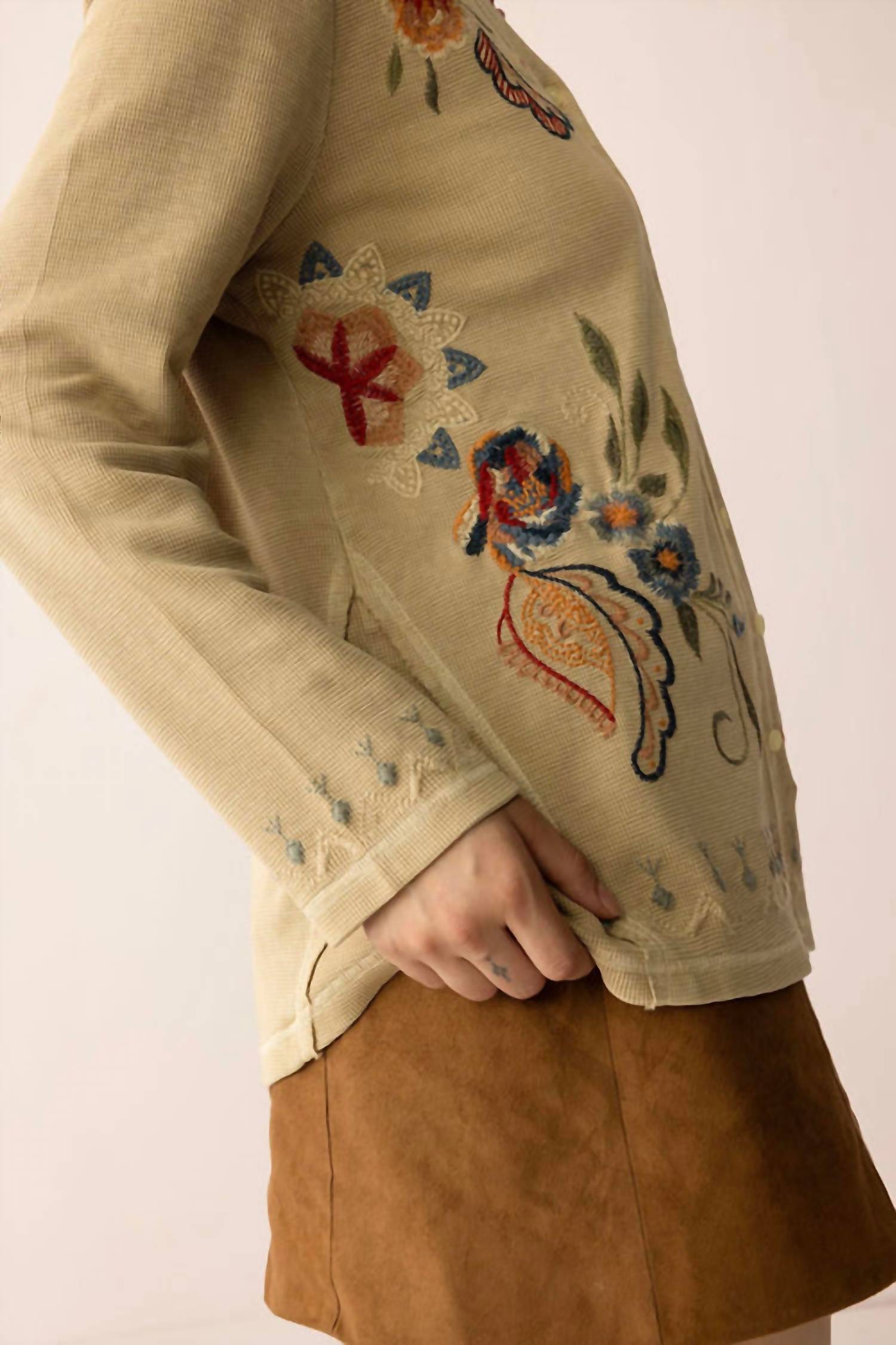 Myra - Birdsong Bloom Embroidered Top