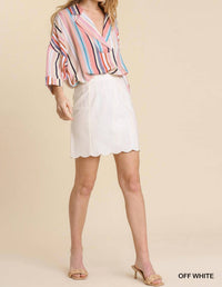 Umgee - Scallop A-line Skirt