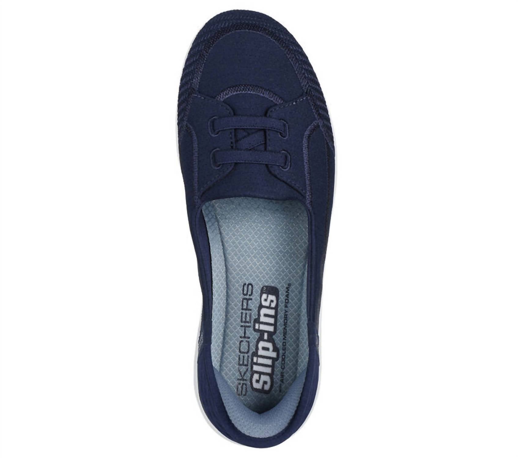 Skechers Women's On The Go Flex Top Shoes in navy grey - women's sneaker - alternate view