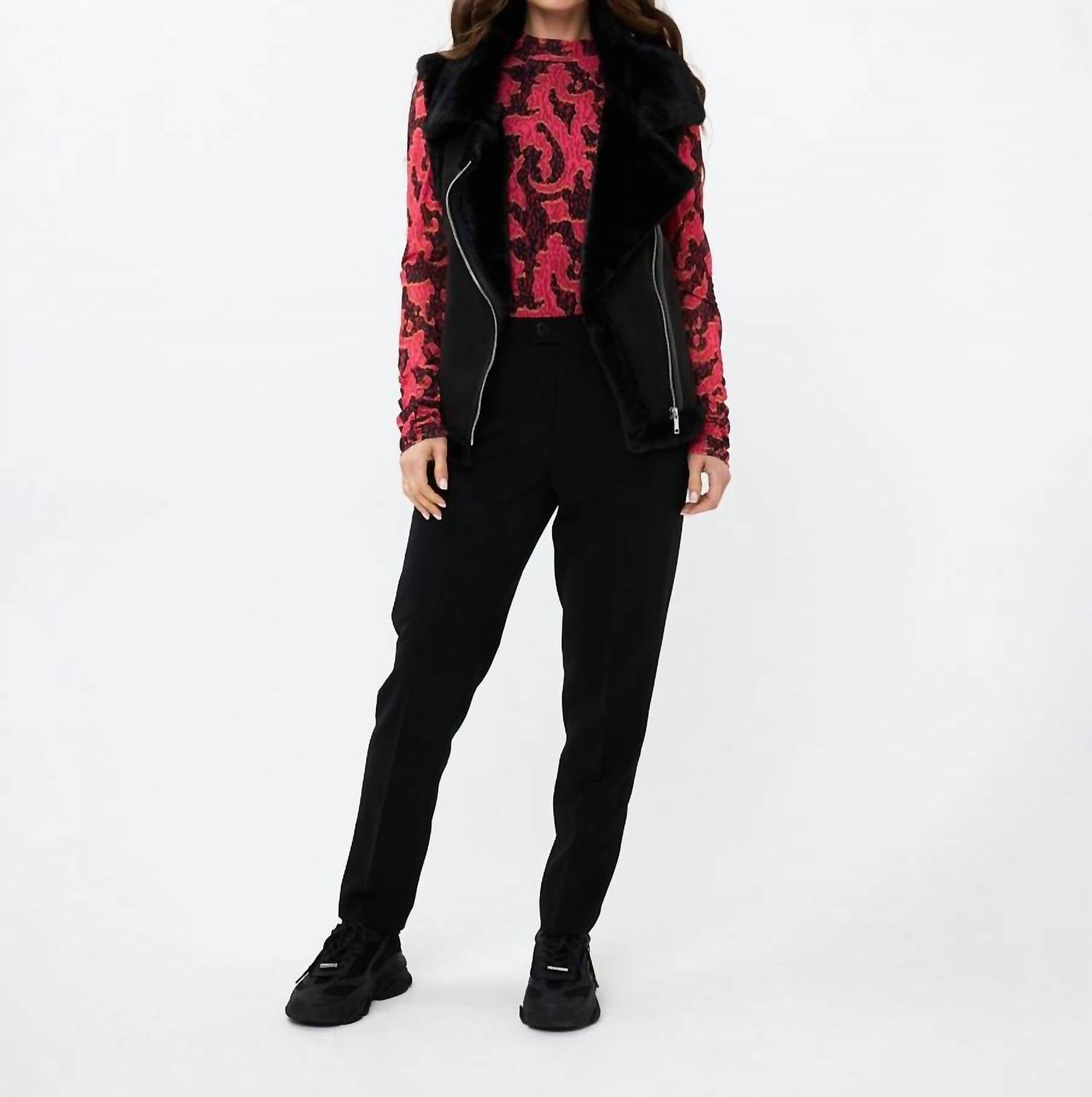 Esqualo - Gilet Fake Fur / Suedine