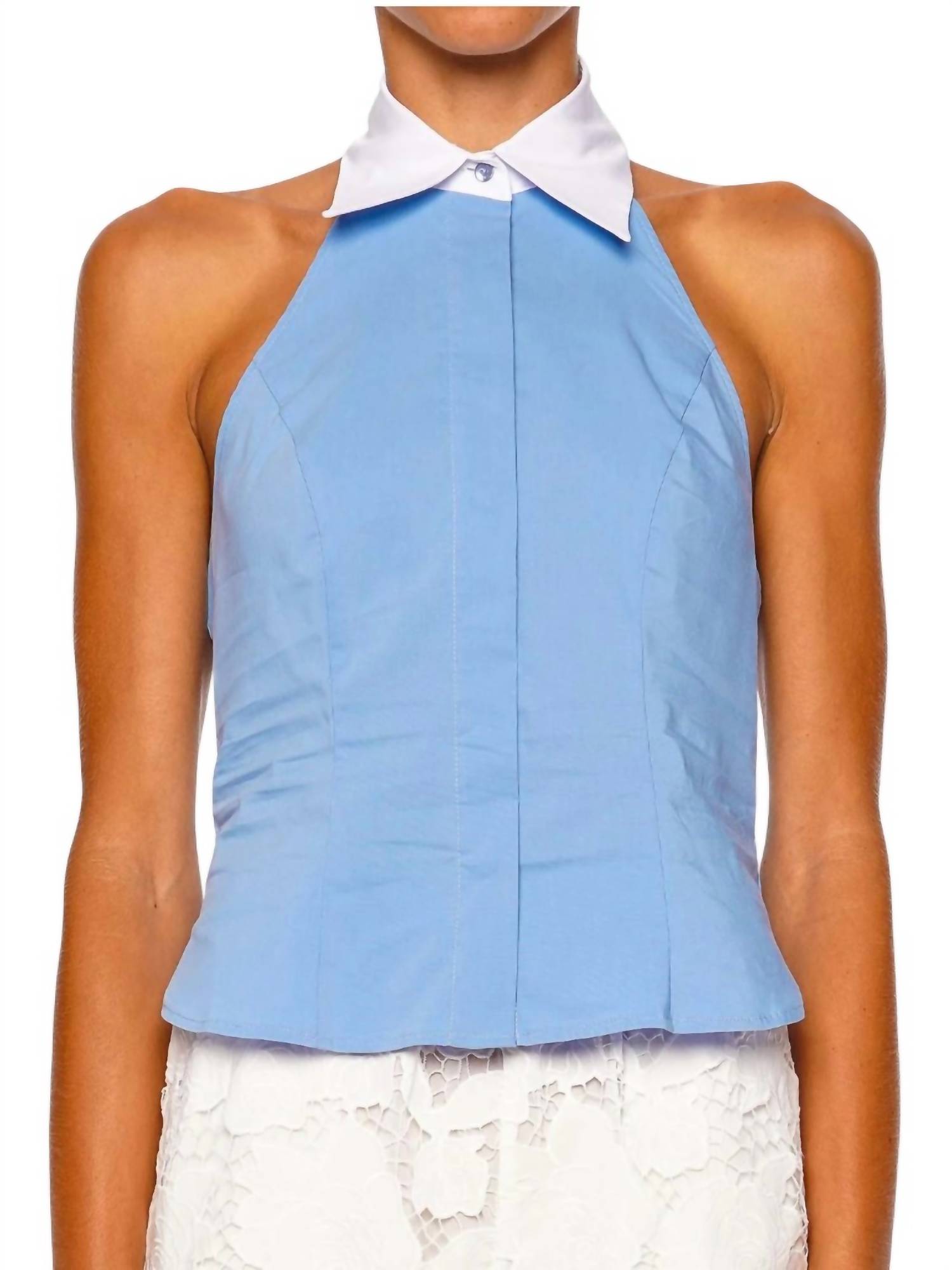 L'Agence - Rina Collared Halter Top