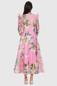 Leo Lin - Katrina Butterfly Sleeve Midi Dress