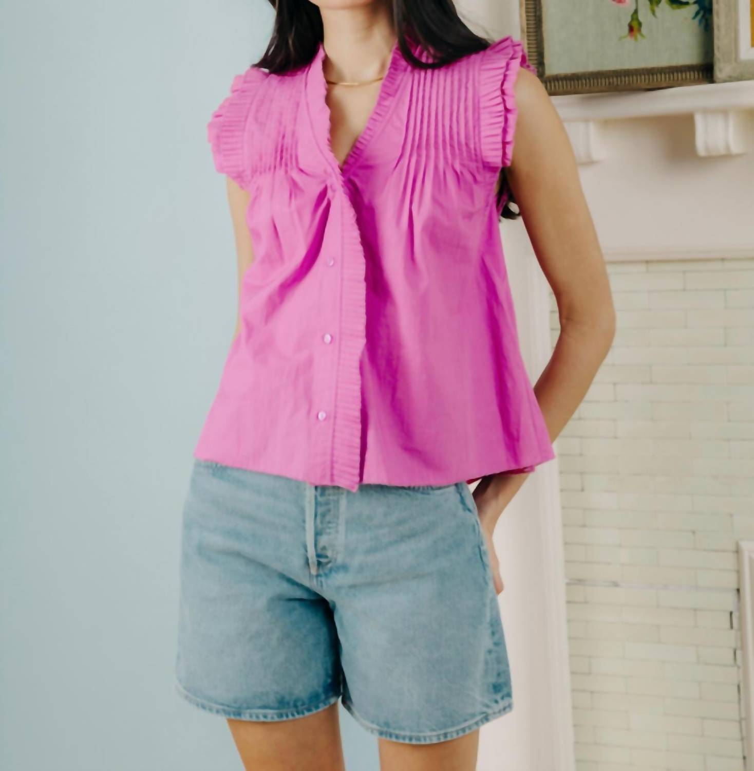 Love The Label - Dana Button Through Top