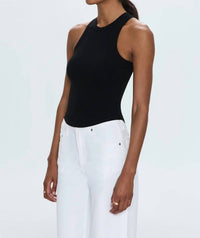 PISTOLA Blake Sleeveless Tank Top in noir - women's tank top - view 4