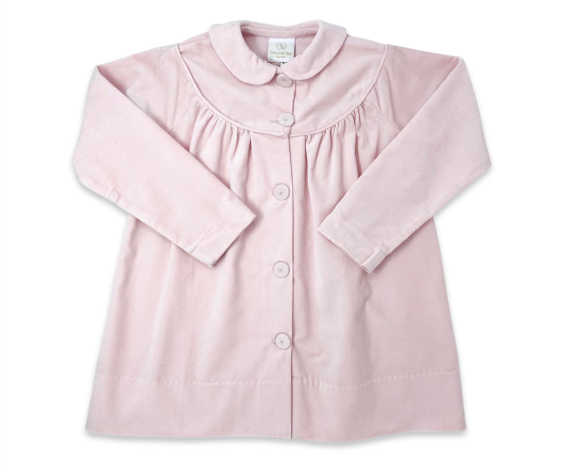 Lullaby Set Girls Long Sleeve Velvet Coat in pink - item