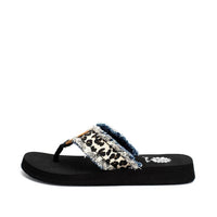 Yellowbox - Women's Denim Flipflop With Denim Fringe
