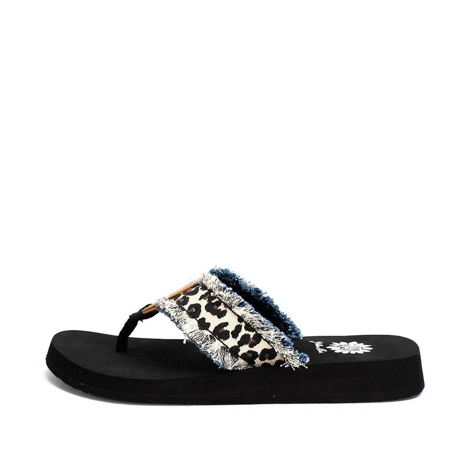 Yellowbox - Women's Denim Flipflop With Denim Fringe