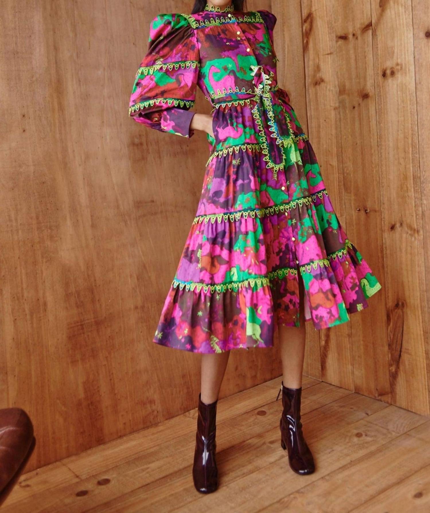 Celia B - Tiered Hasu Midi Dress
