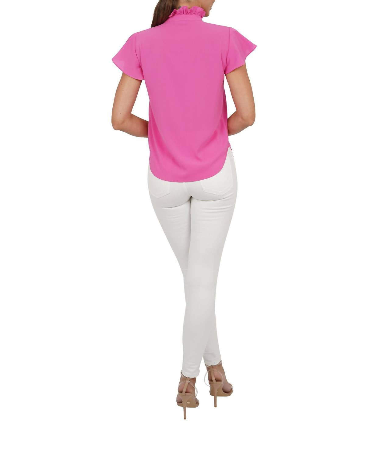 Love Token - Trixie Cascade Ruffled Sleeve Blouse