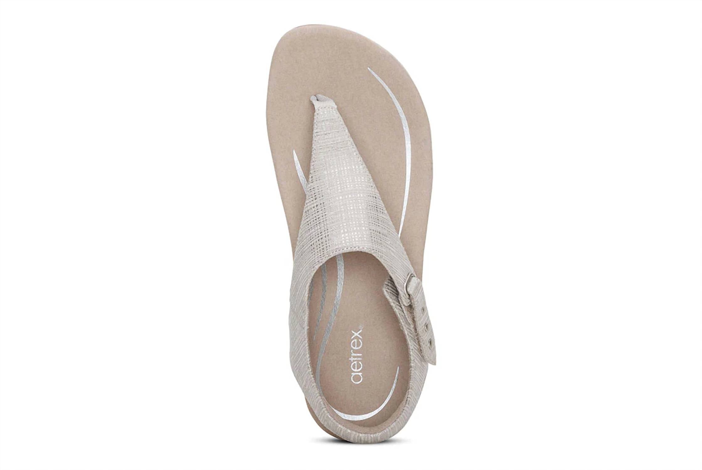 Aetrex Women's Ellie Sandal in grey - women's sandal - view 4