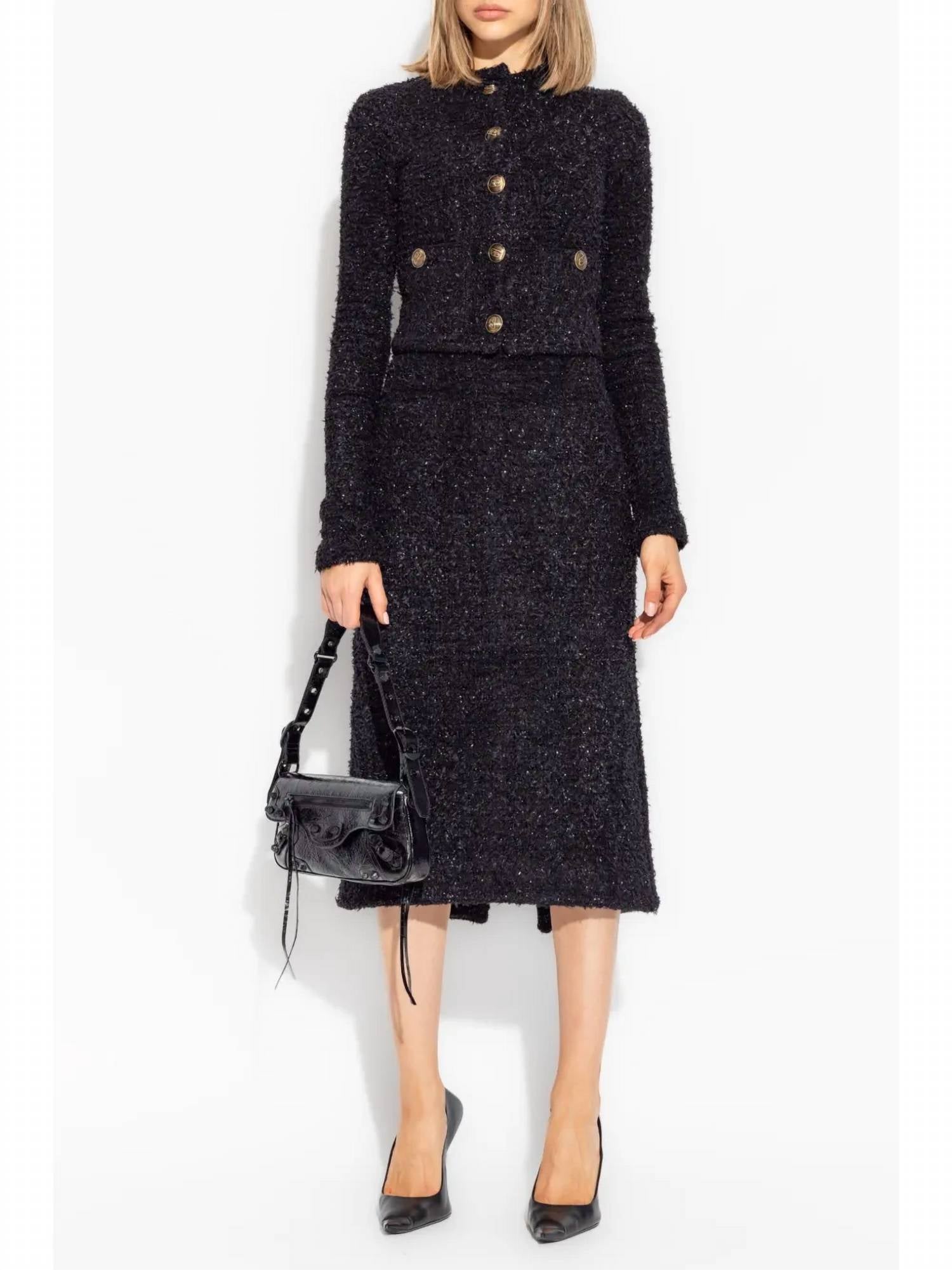 Balenciaga - Tweed Midi Skirt