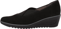 Ara Women's Haddie Wedge Slip On Shoe in black - women's shoe - detail view