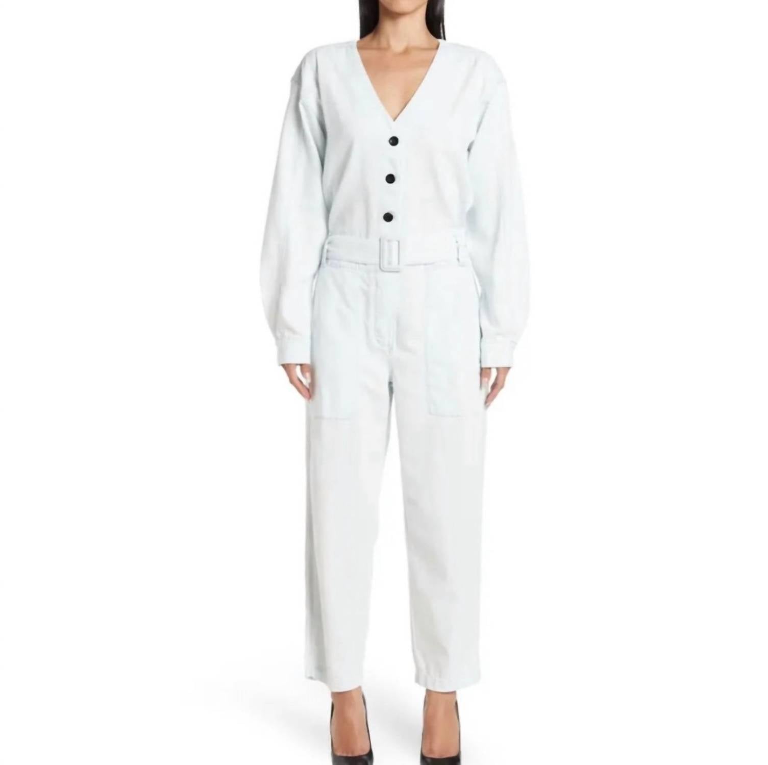 Proenza Schouler Cotton Chambray Jumpsuit in bleach - women's pants