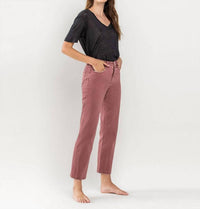 Lovervet - Tummy Control High Rise Crop Straight Jeans