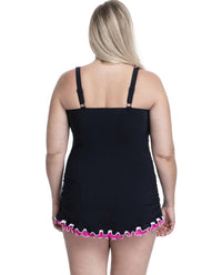 Profile By Gottex - Ruffled V-neck Swimdress - Plus