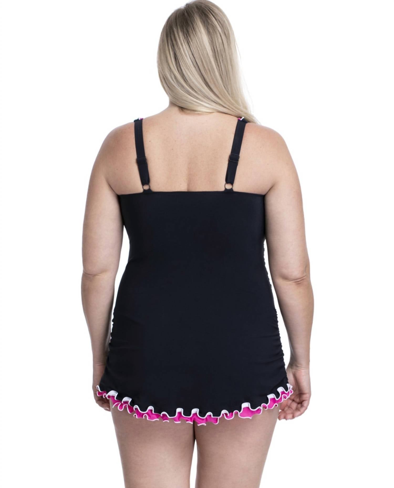 Profile By Gottex - Ruffled V-neck Swimdress - Plus