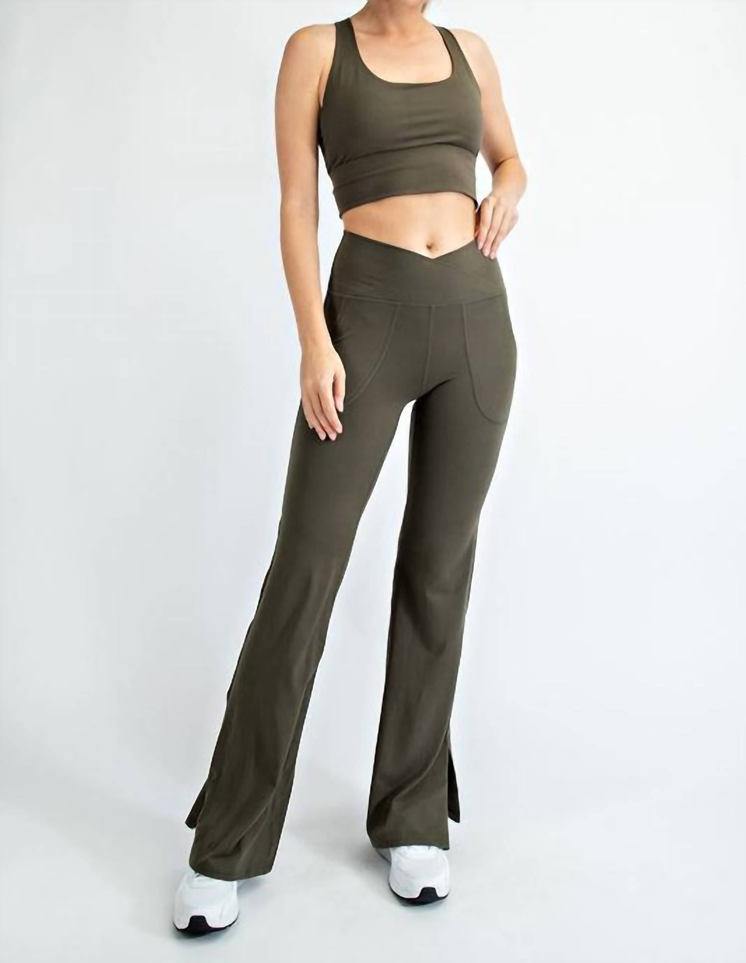 Rae Mode - Crossover Waist Flared Leggings