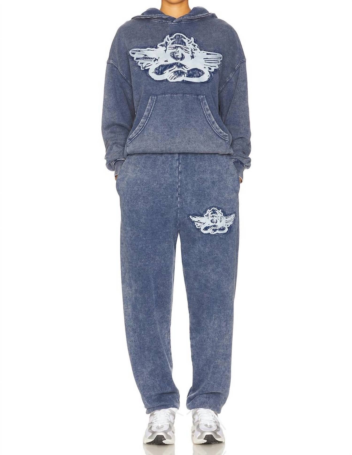 BOYS LIE Stitch Me Up Kimmy Pants in blue - women's pants - view 4