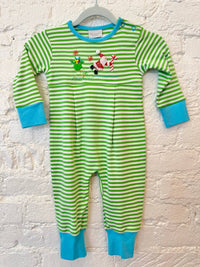 SQUIGGLES Kids Santa’s Sleigh Playsuit in green - kids' item
