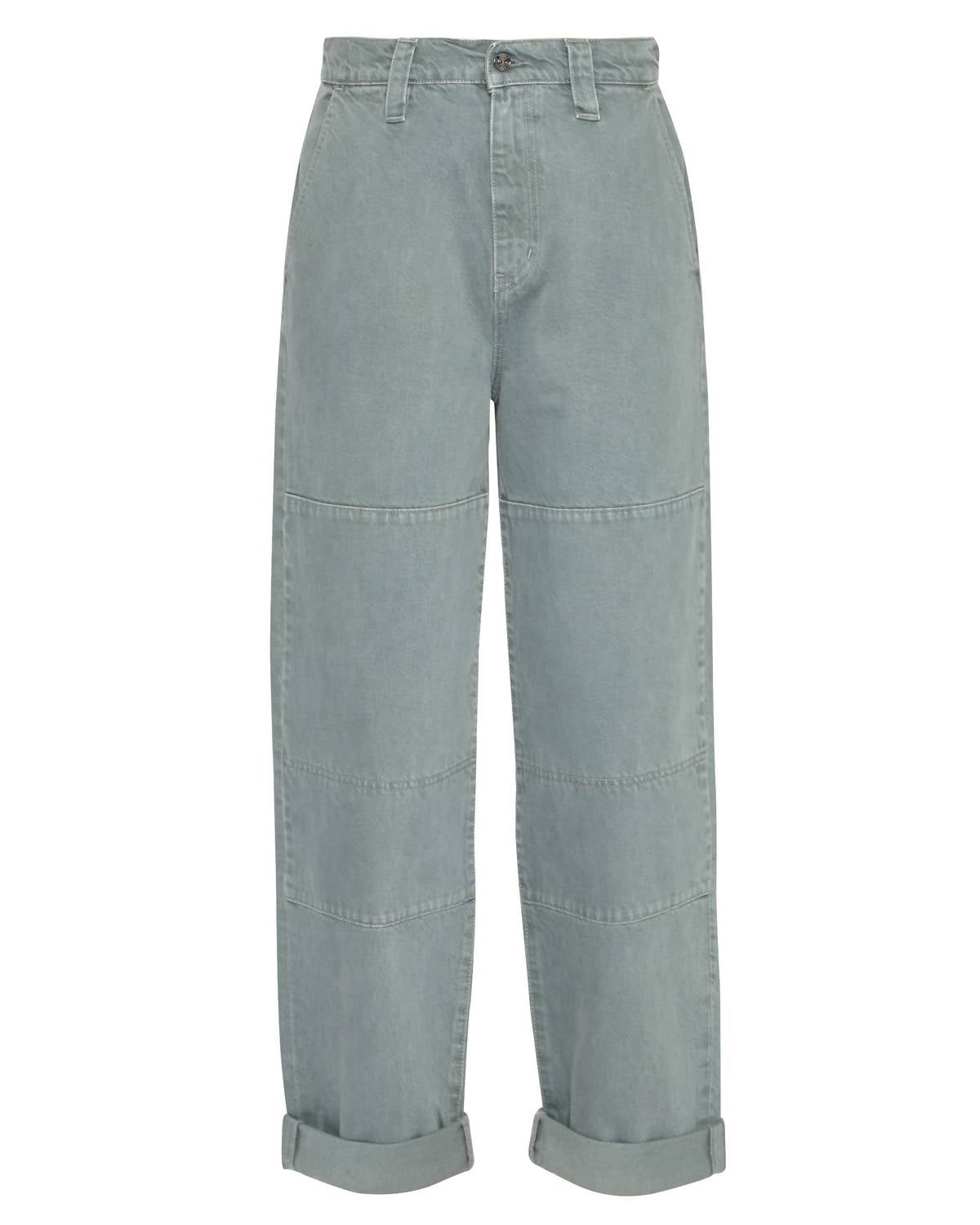 FRAME Cuffed Utility Trouser in slate gray - women's pants - view 5