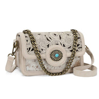 Trinity Ranch - Cowhide Floral Cutout Crossbody Bag