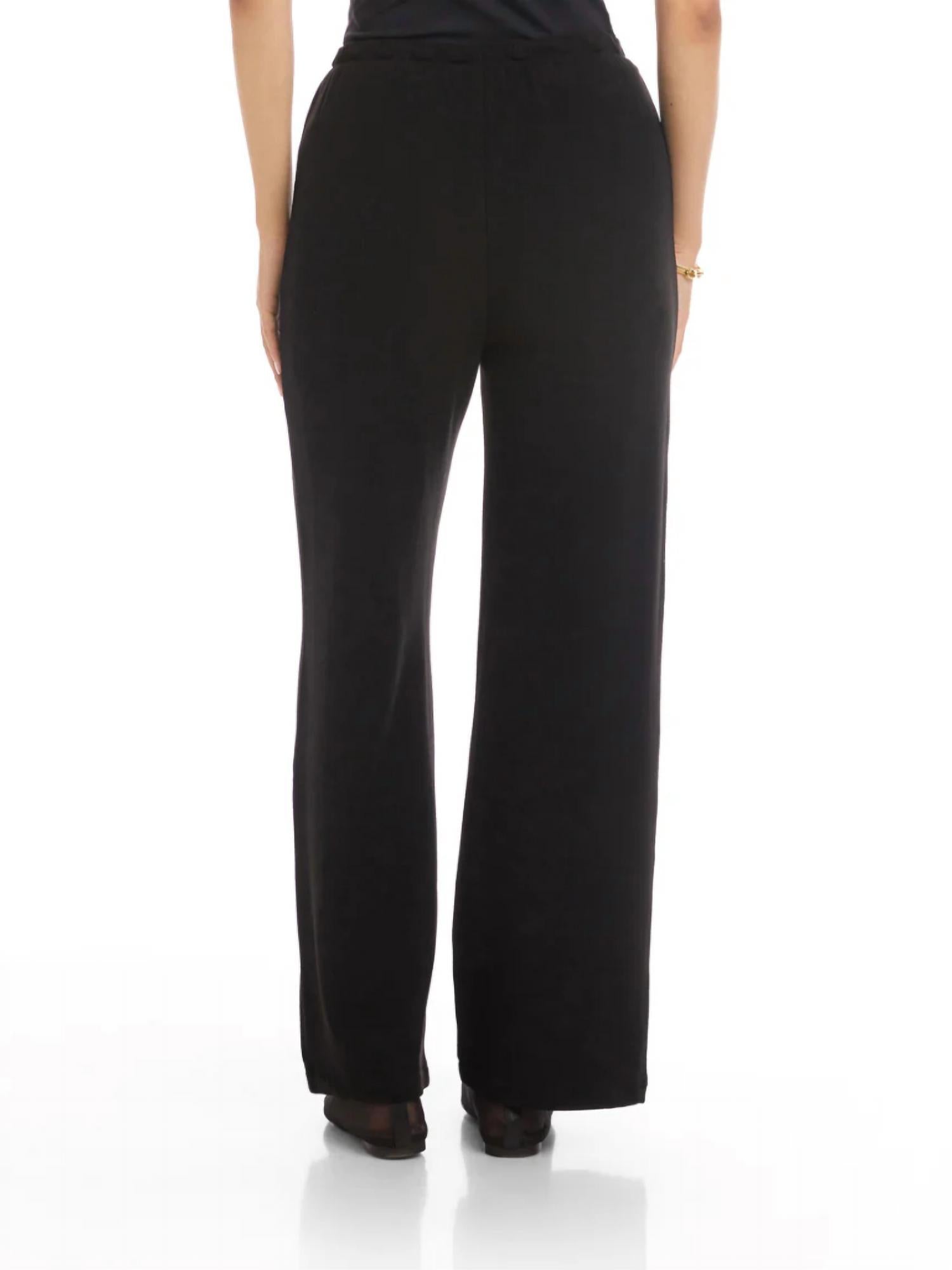Karen Kane Drawstring Pintuck Sweatpants in black - women's pants - alternate view