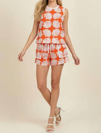 Pinch - Shell Print Sleeveless Top