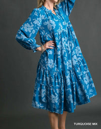 Umgee - Tiered Floral Print Dress