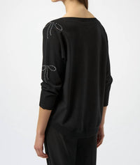 Joseph Ribkoff - Bow Knit Pullover Sweater