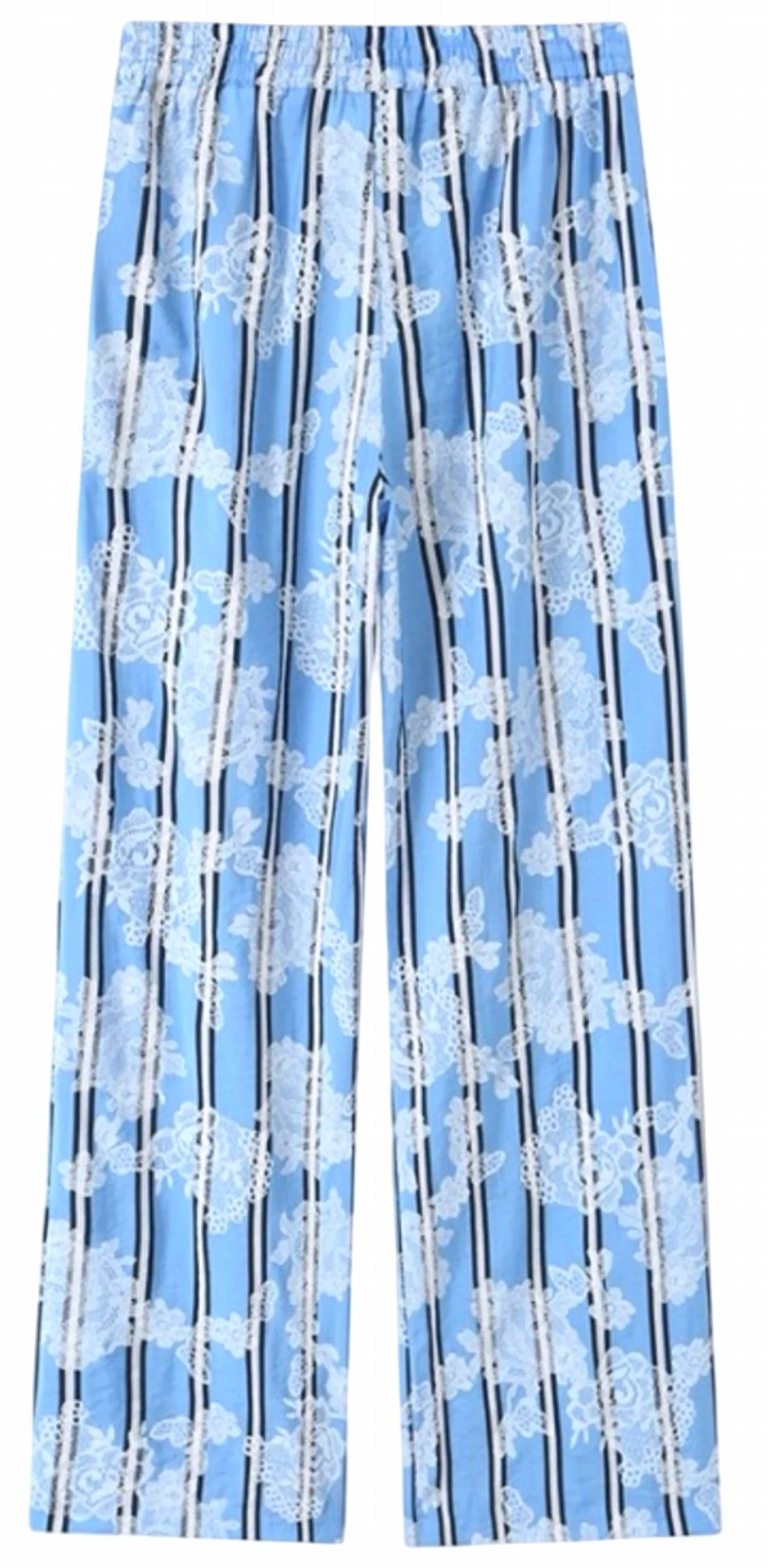 Sundayup - Women's Striped Wide Leg Pant