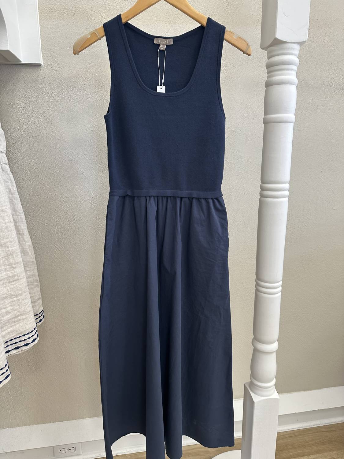 Lilla P - Women's Mixed Media Scoop Dress