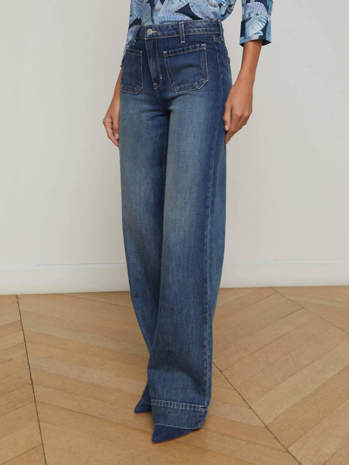 L'Agence - Nolan High Rise Wide Leg Jean