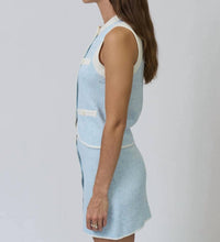 Central Park West - Celeste Tweed Yarn Vest