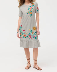 Johnny Was - ZIVIANA RUFFLE HEM KNIT MIDI DRESS