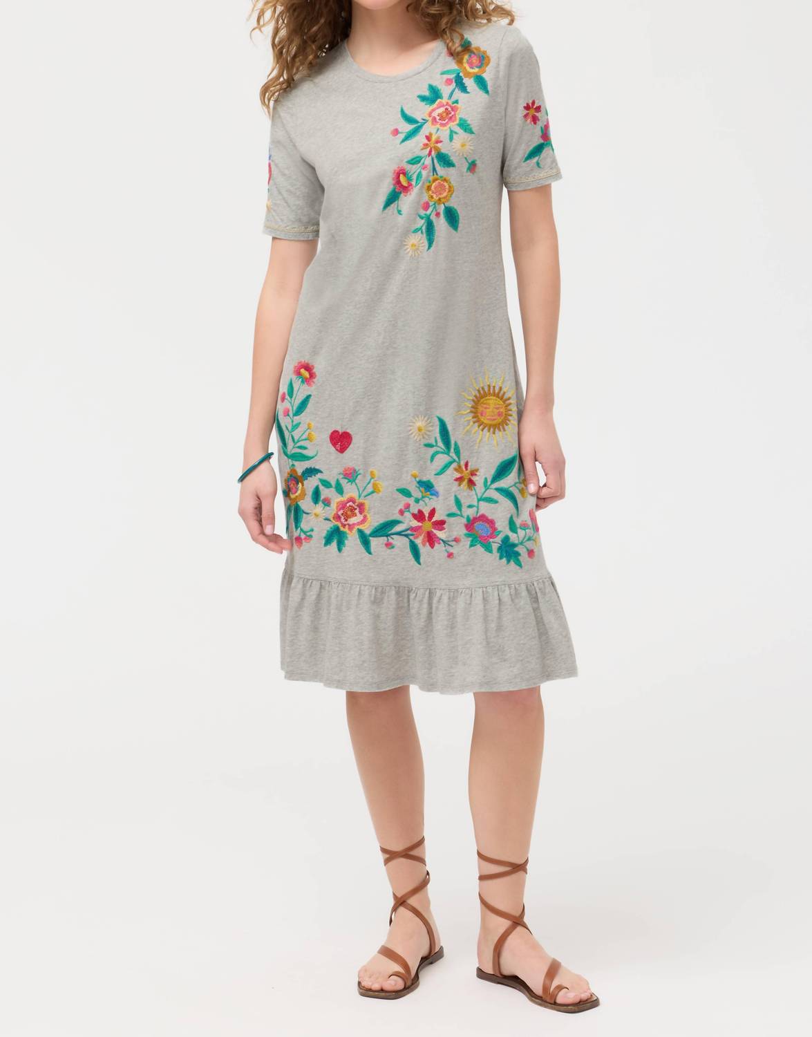 Johnny Was - ZIVIANA RUFFLE HEM KNIT MIDI DRESS