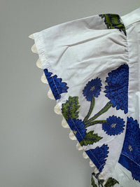 Thml - Ruffle Sleeve Floral Pattern Top