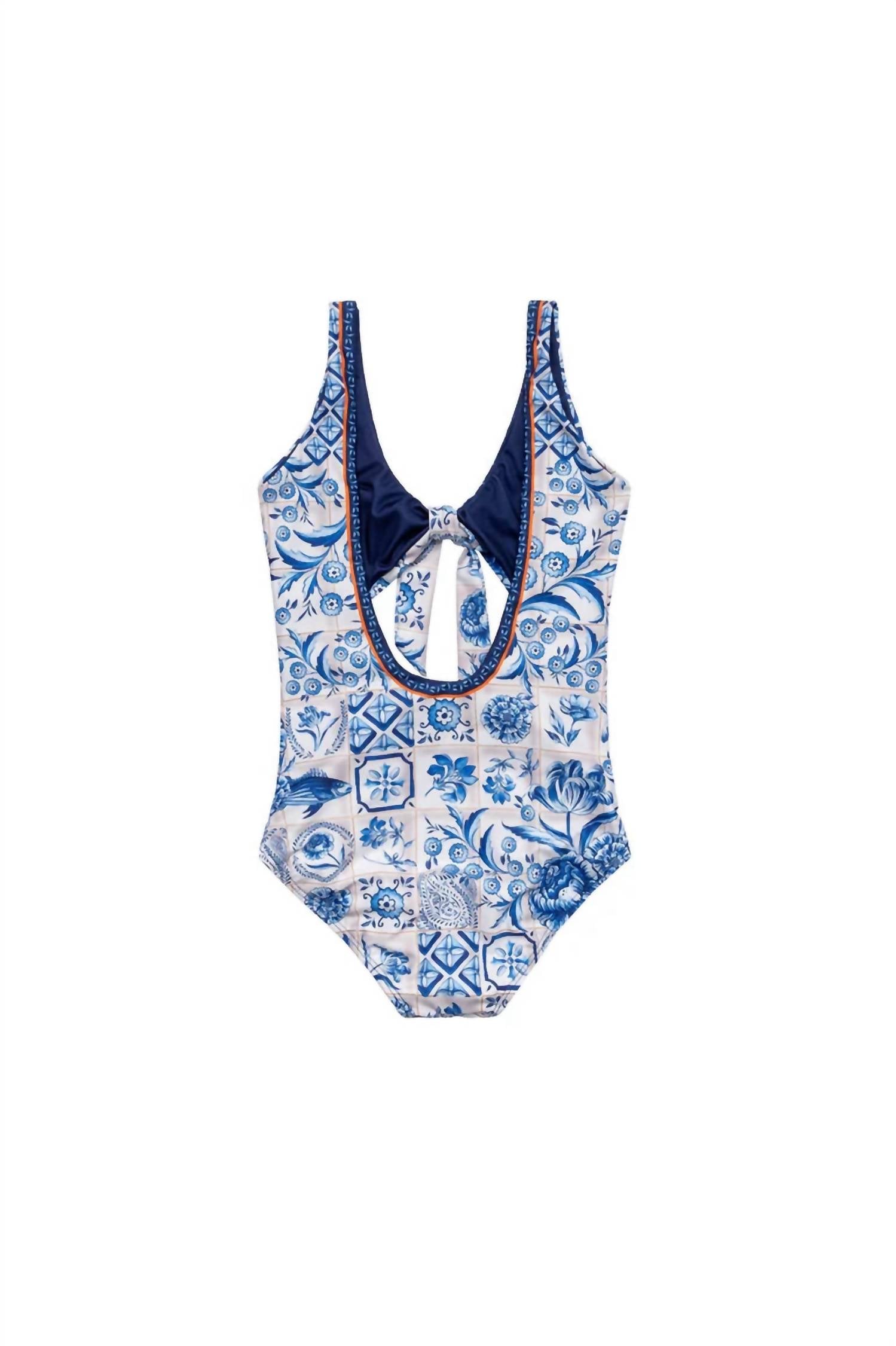 Agua Bendita - Girl's Illana Azure One Piece
