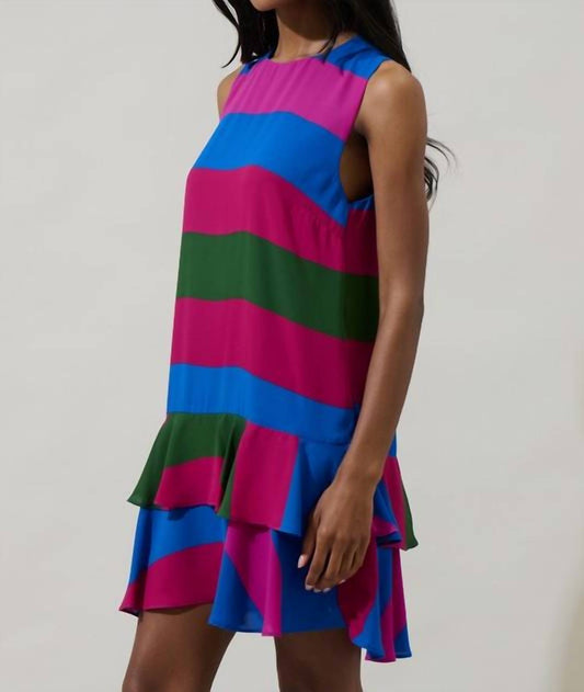 Sugarlips - Saige Striped Una Shift Mini Dress