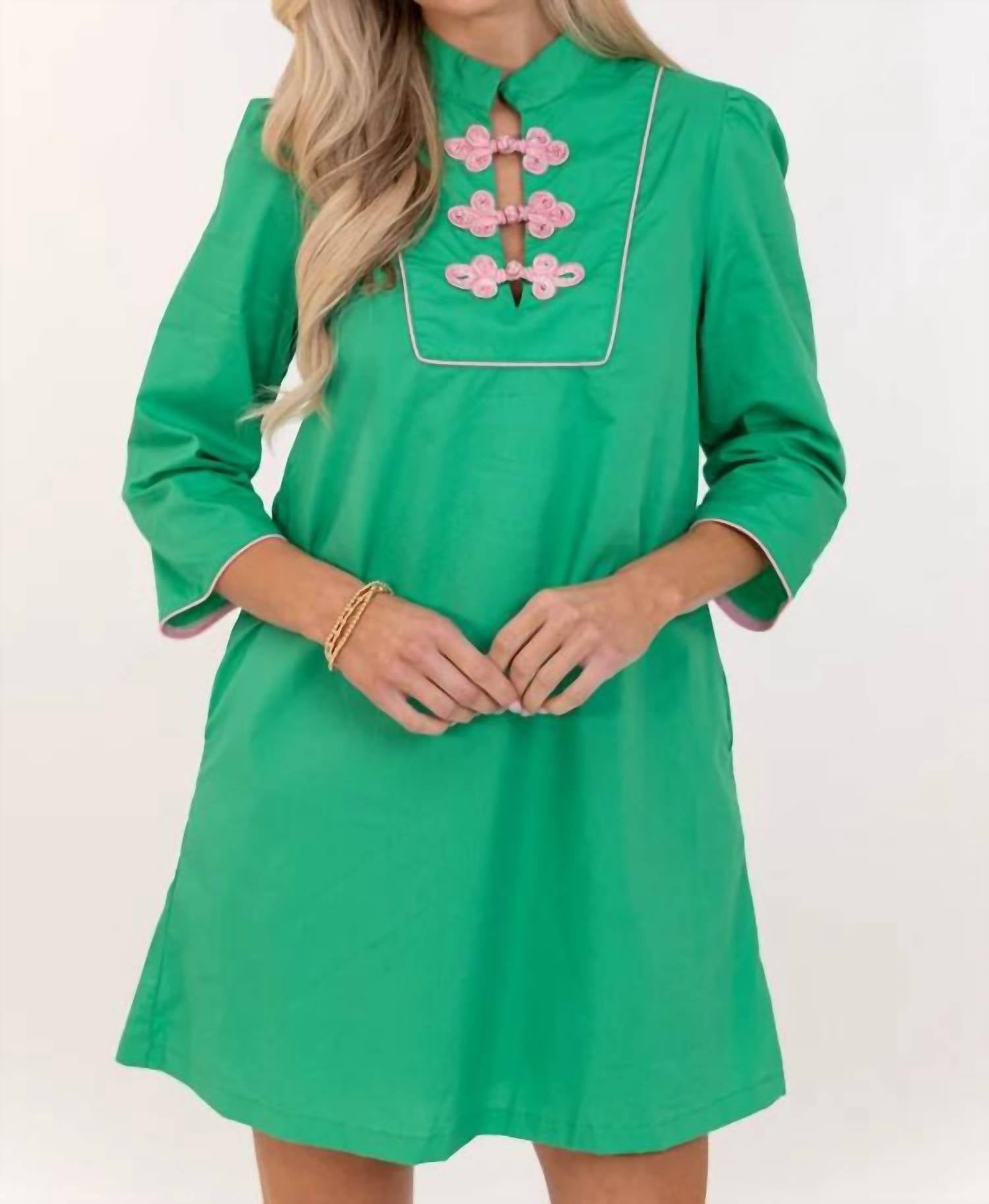 Tcec - Mandarin Collar Detail Dress