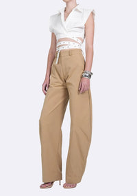 Nonchalant Label - Terry Sleeveless Wrap Crop Top