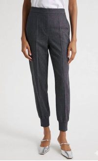 Stella McCartney Iconic Flannel Jogger in ash grey - women's pants
