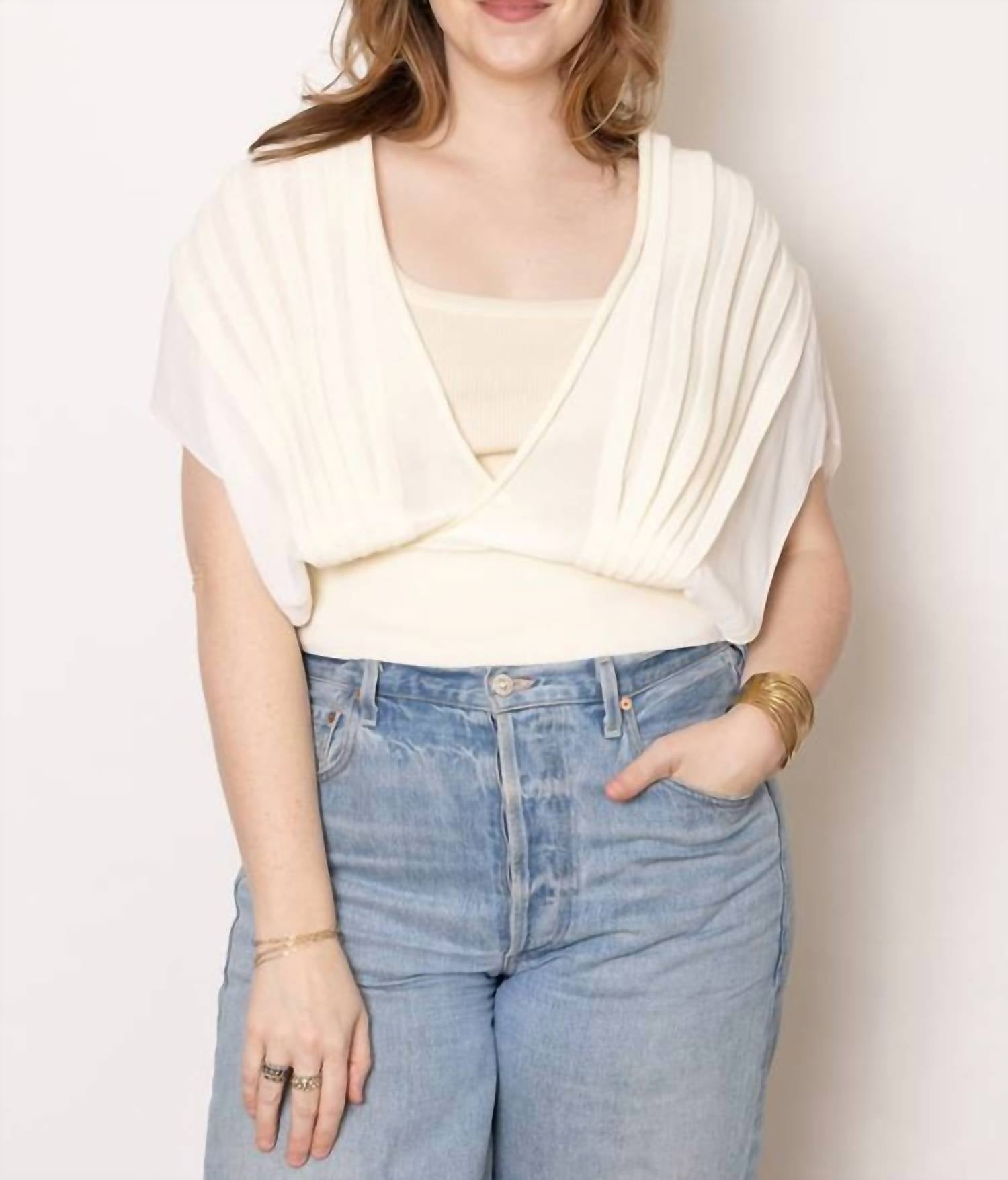 Sita Murt - Short Sleeves Pleated Top