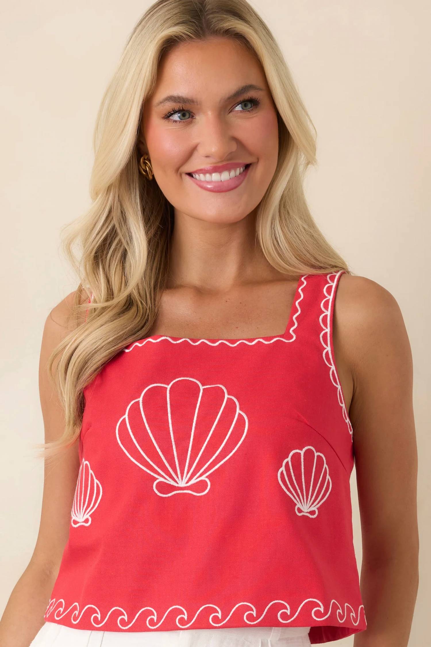 Fate - Shell Embroidered Tank