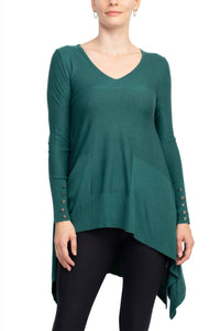 Cupio - Women's Long Sleeve High Low Hem Top
