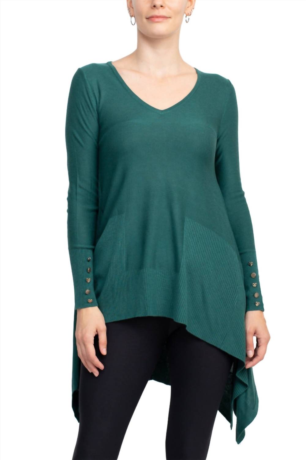 Cupio - Women's Long Sleeve High Low Hem Top