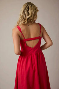 Le Lis - Sleeveless Bustier Poplin Midi Dress